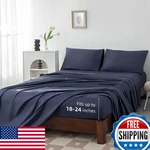 Levoo 100 Cotton Sheets King Size Set 18-24 Extra Deep Pocket. Fixed Price $87.52.