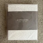 Nwt Coyuchi 100% Organic Cotton King Sheet Set Watercolor Dot White Gray. Fixed Price $160.00.