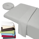 Shreem Linen Microfiber Massage Sheet Set 36 W X 77 H, Light Grey. Fixed Price $33.99.