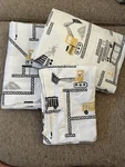 Pottery Barn Kids Ethan Construction Vehicles Twin Sheet + One Pillowcase. Fixed Price $39.00.