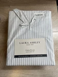 Laura Ashley Green Striped Cotton Easy Care Percale Queen Bedding Sheet Set Nwt. Fixed Price $41.99.