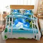 Sand Oasis Island 3D Printing Duvet Quilt Doona Covers Pillow Case Bedding Sets. Fixed Price $135.38.