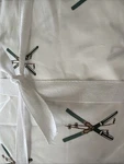 Pottery Barn Alpine Skis Recycled Cotton Sheet Set Multi Queen New Sample. Fixed Price $129.00.