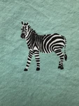 Martha Stewart Collection Zebra Full Flat Top Sheet 100% Cotton Aqua Mint Whim. Fixed Price $29.95.