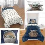 Baby Yoda Comforter & Sheet Set 5 Piece Twin Kids Teens Mandalorian Star Wars. Fixed Price $49.97.