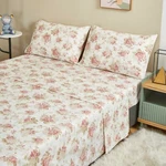 Dada Bedding Shabby Chic Dainty Cottage Floral Roses Soft 100% Cotton Flat Sheet. Fixed Price $44.99.