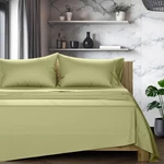 Egyptian Cotton Sheets King 1200 Series 4PC 17 Deep Pocket Light Grey Texas Size. Fixed Price $209.99.