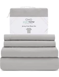 Posh Home Jersey Knit Set 3-PIECE Bed Lt. Gray Twin. Fixed Price $17.00.