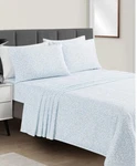 Sunham Microfiber Easy Care Printed 4-PC. Sheet Set-full Teal T4104013. Fixed Price $24.95.