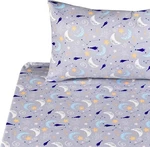 J-pinno Twin Bedding Set 3 Pieces Flat Sheet + Fitted Pillowcase Stars. Fixed Price $32.99.
