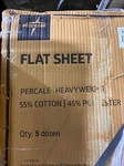 5 Dozen- 12 Pk (60 Total) 66" X 108" White Medline Percale Flat Sheets New Lot. Fixed Price $1250.00.