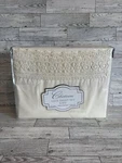 Chateau 4 Piece Lace King Sheet Set Ivory Easy Care Wrinkle Resistant Polyester. Fixed Price $120.00.