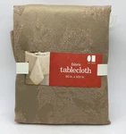At Home With Meijer Copper Leaf Fabric Tablecloth 60" X 102" Gold.. Fixed Price $16.99.