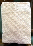 Euc Patina Vie King Sheet Set, 2 Pillowcases. White, Light Peach Wheat Pattern. Fixed Price $35.99.