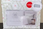 The Farmhouse Rachel Ashwell Shabby Chic White/green/pink Floral King Sheet Set. Fixed Price $64.99.