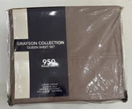 Grayson Collection 950 Thread Count Cotton Blend 4-PC. Sheet Set Queen Neutral. Fixed Price $41.18.