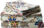Tribeca Living Flannel Sheets Size - 100% Cotton King, Multicolored. Fixed Price $85.99.