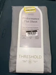 Queen 400 Thread Count Performance Flat Sheet Classic Gray - Threshold: Cotton. Fixed Price $12.00.
