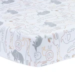 Lambs & Ivy Jungle Story 100% Cotton Safari Baby Fitted Crib Sheet - White. Fixed Price $22.99.
