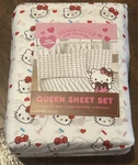 4 Piece Sanrio Hello Kitty & Friends Sprinkles Hearts Queen Sheet Set Nip. Fixed Price $49.99.