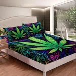 Feelyou Marijuana Weed Leaf Bed Sheet Set QUEEN(60"X80"), Multi 98. Fixed Price $65.58.