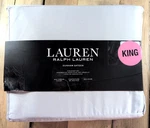 Ralph Lauren Dunham Sateen King Sheet Set Opal Grey 4PC Goblincore 300TC Cotton. Fixed Price $89.98.