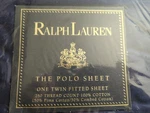 Ralph Lauren The Polo Sheet 100% Cotton Navy Blue Twin Fitted New! Nip. Fixed Price $29.99.