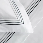 Nwt $1,050 Frette Cruise Collection King Duvet Cover White Gray Embroidery. Fixed Price $475.00.