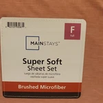 Mainstays Full Sheet Set Terracotta Microfiber Wrinkle Resistant Oeko-tex. Fixed Price $11.47.