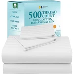 500 Thread Count 100% Cotton Bed Sheets King Size Set With Deep Pockets, Soft.... Fixed Price $118.99.