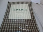 New Waverly Marquette Spa Lined Ascot Valance 52"X20" Taupe Check. Fixed Price $19.98.