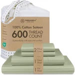 Threadmill 100% Cotton Sheets For King Size Bed 600 -sage Green-new. Fixed Price $70.00.