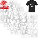 Sheets White Iron Letters And Numbers For Fabric, 245 Pieces Heat Transfer. Fixed Price $11.53.