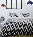 Aus Qlty Aztec Zigzag Print 5 Piece King Bed Quilt Cover & Fitted Sheet Set. Fixed Price $50.07.