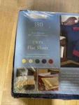 Jubilee 180 Thread Count Twin Flat Sheet Navy Soft Percale . New Package. Fixed Price $10.80.