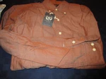 Nwt $49 Club Room Button Down Cotton Dress Shirt Brown Small. Fixed Price $14.39.