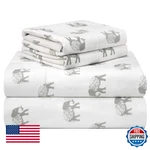 Pointehaven 180 Gsm Velvet Feel Luxury 100% Cotton Printed Flannel Sheet Set, Tw. Fixed Price $84.06.