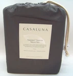Casaluna 500 Thread Count Supima Sateen Solid Sheet Set Full Size, Dark Gray. Fixed Price $31.95.