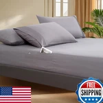 Popfavor King Fitted Sheet, Deep Pocket, Straps, 21" Mattresses, Cooling. Fixed Price $26.65.