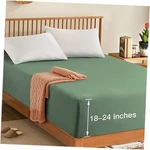Manyshofu Extra Deep Pocket Fitted Sheet Only - 1800 Thread King Sage Green. Fixed Price $29.79.
