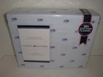 Tommy Hilfiger Polar Bear Flannel Twin Sheet Set Red Scarf Blue White Stripes. Fixed Price $65.00.