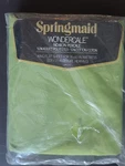Vintage Springmaid Wondercale Green King Flat Sheet. Fixed Price $25.00.