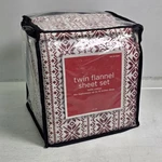 Target Brands Heavy 100% Cotton Red Holiday Snowflake Flannel Twin Sheet Set. Fixed Price $50.40.