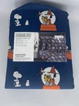 New Berkshire Peanuts Snoopy Pumpkin Moon Stars Halloween Navy Blue Queen Sheet. Fixed Price $50.00.