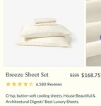 Buffy Breeze Eucalyptus Sheet Set Queen Cream Yellow Silky Soft 4 Piece. Fixed Price $145.00.