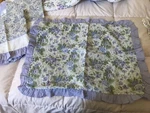 Vintage New Tommy Hilfiger Summertime Cabbage Rose 100%COT Ruffled Standard Sham. Fixed Price $45.00.