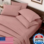 Horbaunal Dusty Pink Twin Sheet Set 4 Pc 1800TC Deep Pocket Microfiber Size. Fixed Price $51.62.