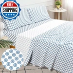 Sleepdown Cotton Bed Sheet Set - Mandalas Blue King. Fixed Price $66.48.