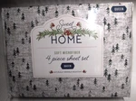 Sweet Home Noel Tree Teal Soft Microfiber Queen 4-PIECE Sheet Set. Fixed Price $18.99.