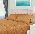Superior 650 Tc Egyptian Cotton Set Sateen Split King Brown Rust. Fixed Price $79.95.